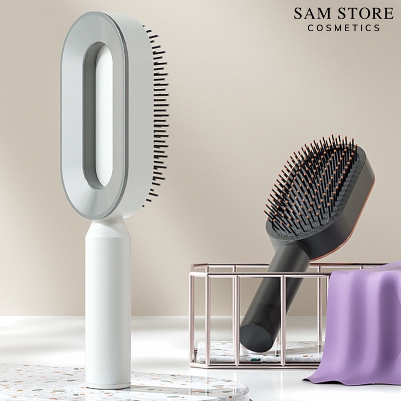 Lược chải mượt gỡ rối tóc bản cao cấp có đệm massa