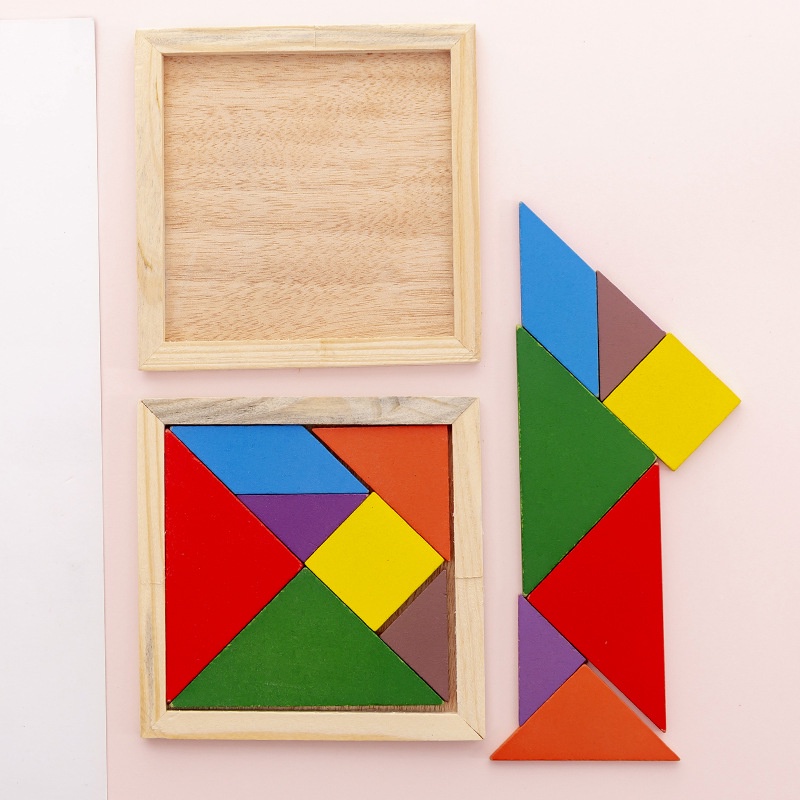 1 Bộ Đồ Chơi Lắp Ráp Bằng Gỗ Nhiều Màu Sắc Phát Triển Trí Não Cho Bé