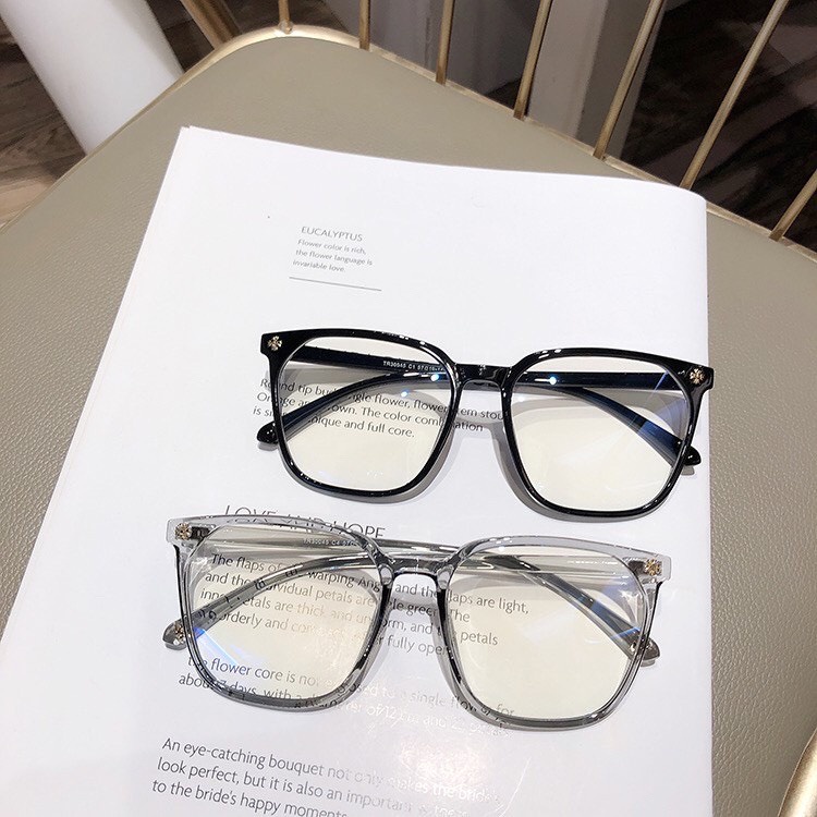 Gọng kính cận thời trang nữ nam siêu hot 2022 phong cách Ulzzang chống UV400 và tia bức xạ phối đồ xinh đẹp giá rẻ 068