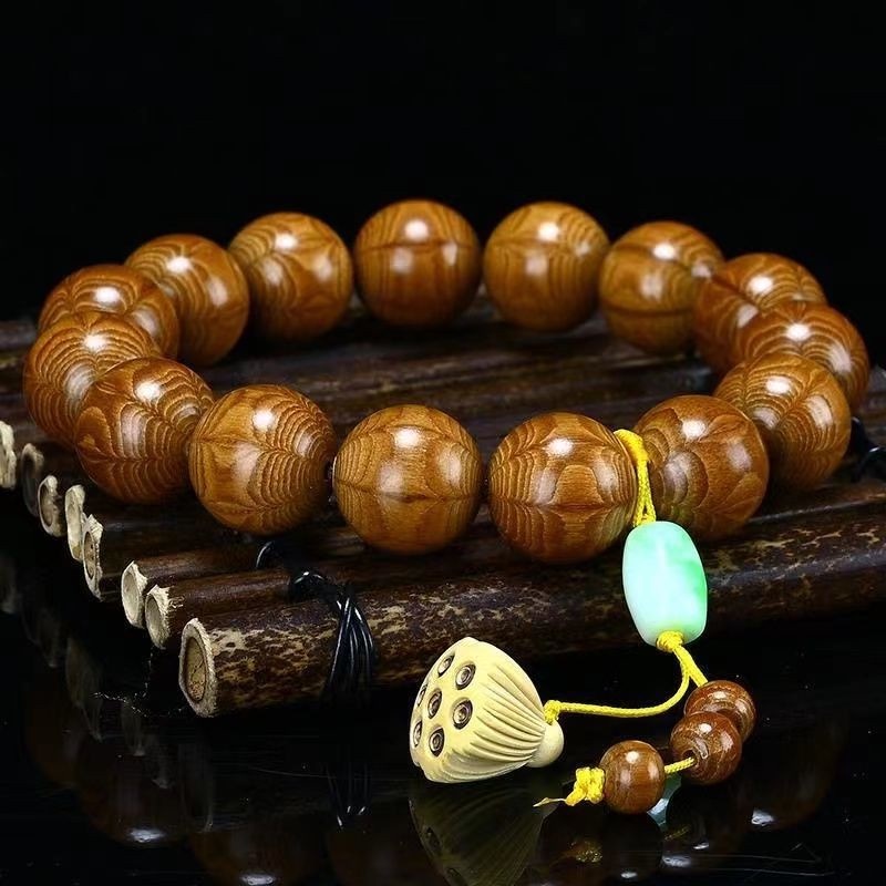 Gỗ thật 100% - Mộc liên hoa 15mm Mix sen đá