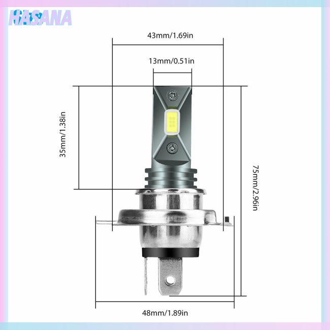 Bộ 2 Đèn Pha H4 9003 Hb2 6000k Xenon Siêu Sáng Chất Lượng Cao Cho Xe Hơi