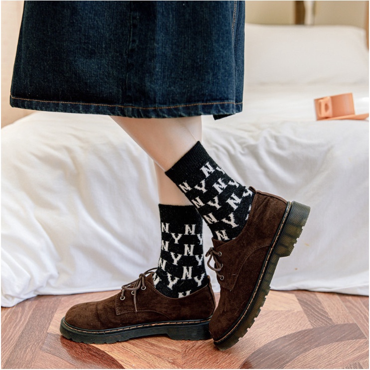 Tất cổ dài vớ cổ cao họa tiết phong cách Ulzzang cực cá tính - Tất chân bằng len siêu ấm mùa đông  Quà tặng xinh ý nghĩa