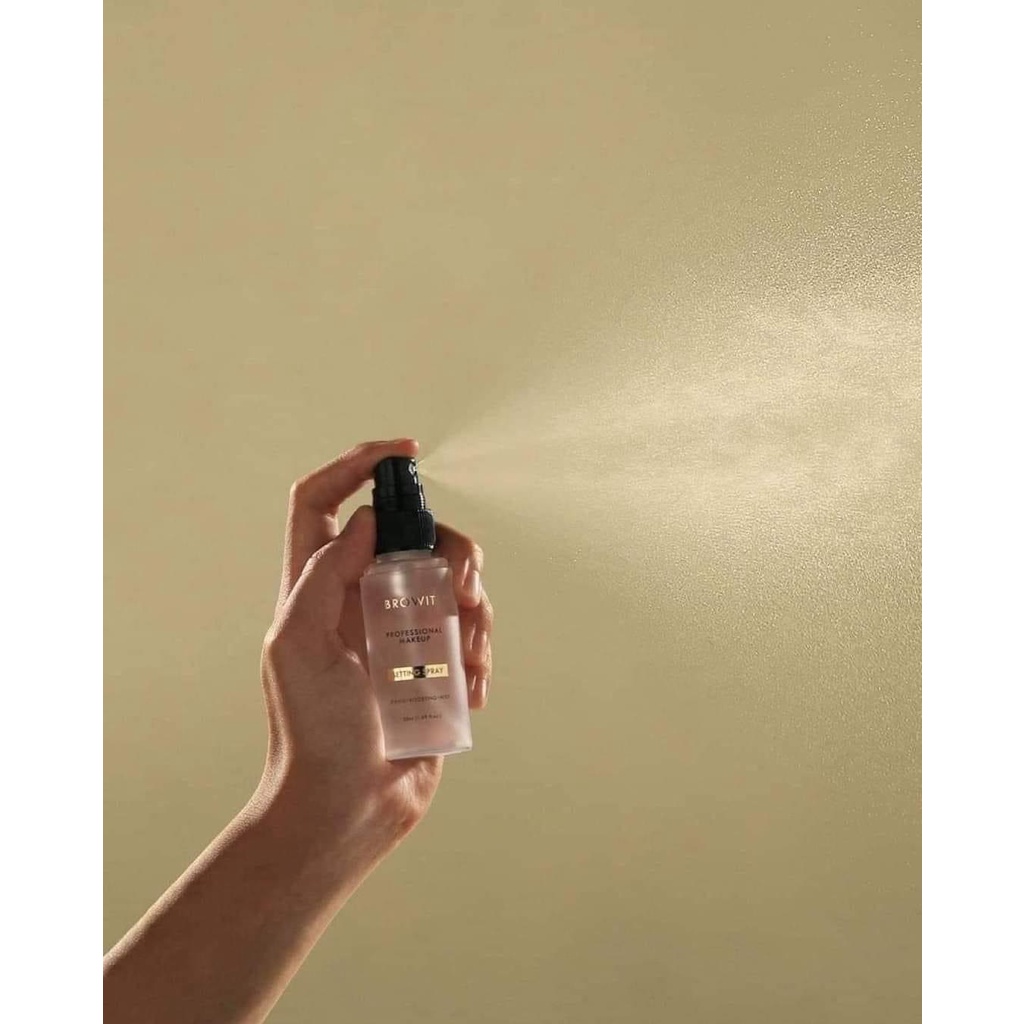 Xịt Khoáng Khoá Nền Browit by Nongchat Setting spray 50ml giữ nền và kiềm dầu đỉnh