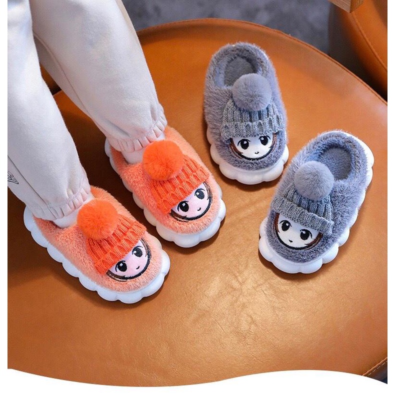 Dép bông cho bé đi trong nhà đế Dày chống trơn trượt Boys & Girls SC05