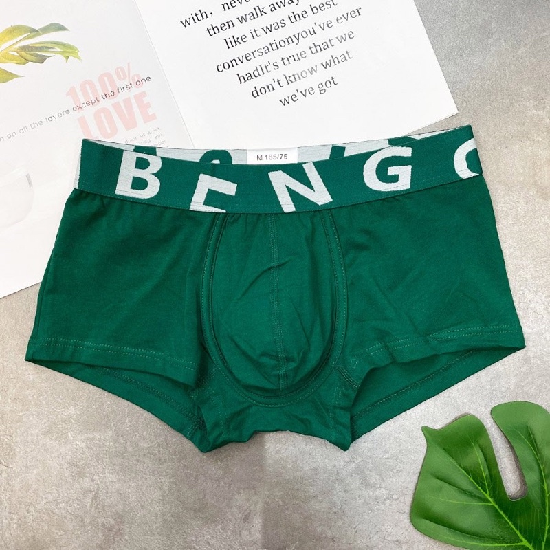 Quần lót nam chữ cái, quần lót dạng đùi thun cotton