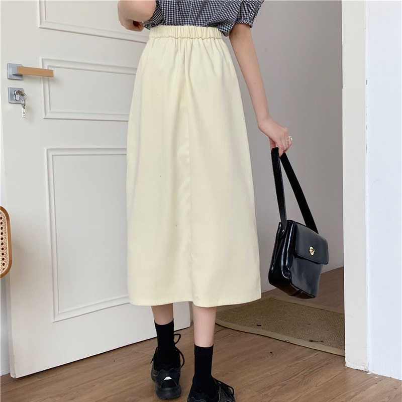 IELGY Chân Váy Chữ A Lưng Cao Thời Trang Cho Nữ