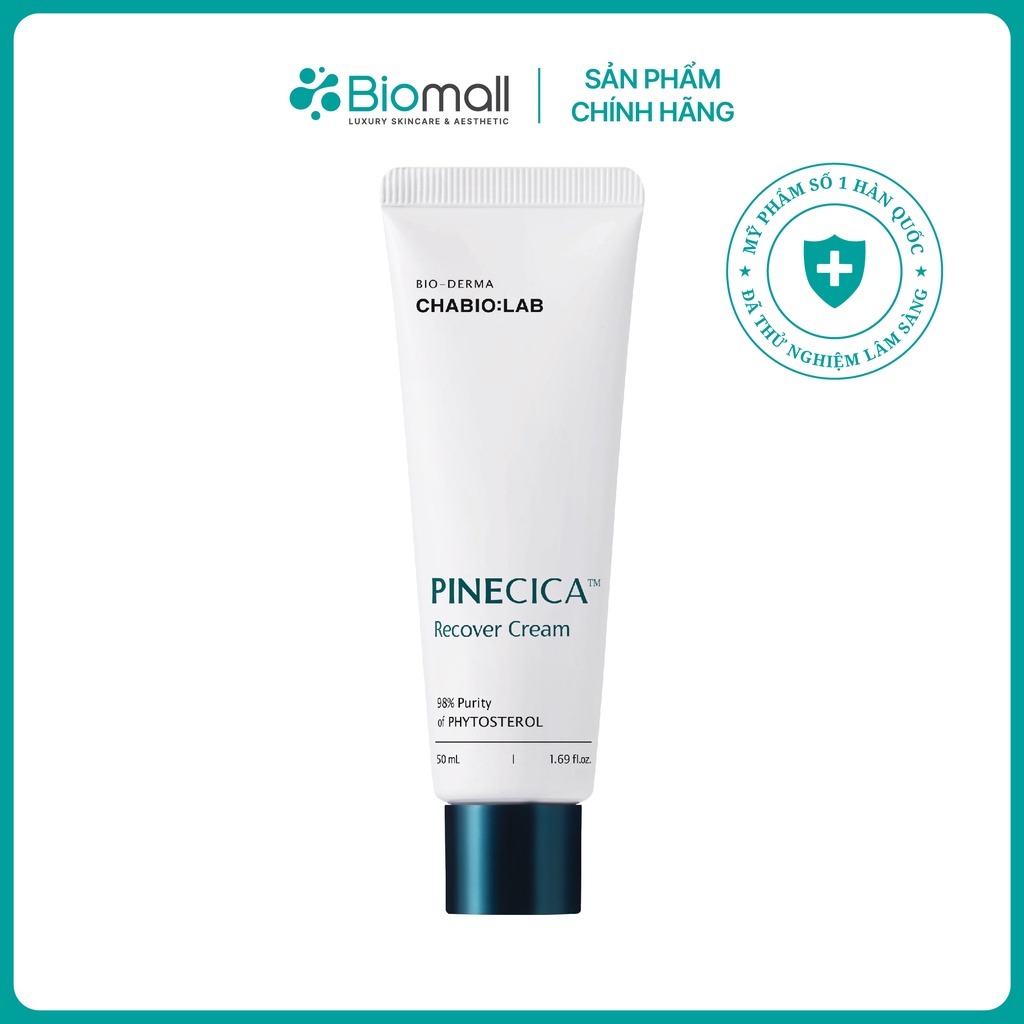 Kem dưỡng phục hồi da, làm dịu da, cấp ẩm từ tinh chất cây thông β-sistosterol CHABIO:LAB Pinecica Recover Cream 50ml
