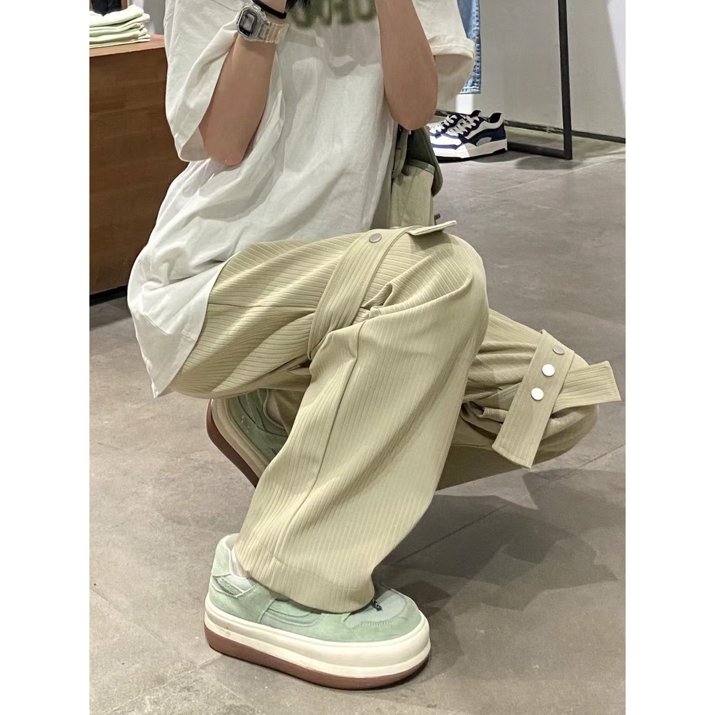 Quần ống rộng Lưng Cao Thời Trang Đường Phố Cá Tính Cho Nữ