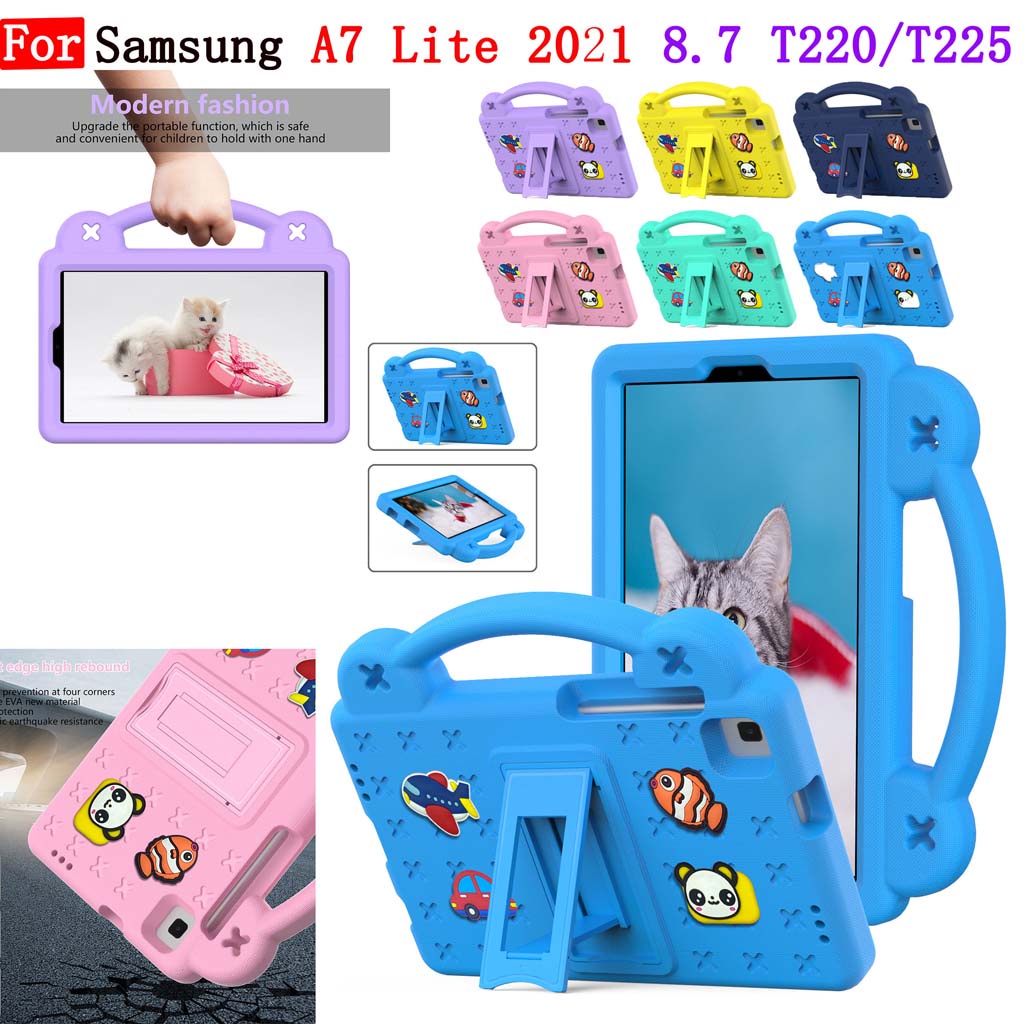 Ốp Máy Tính Bảng Chống Sốc Có Tay Cầm Dành Cho Trẻ Em Samsung Galaxy Tab A7 Lite 8.7 inch SM-T225 T220 2021