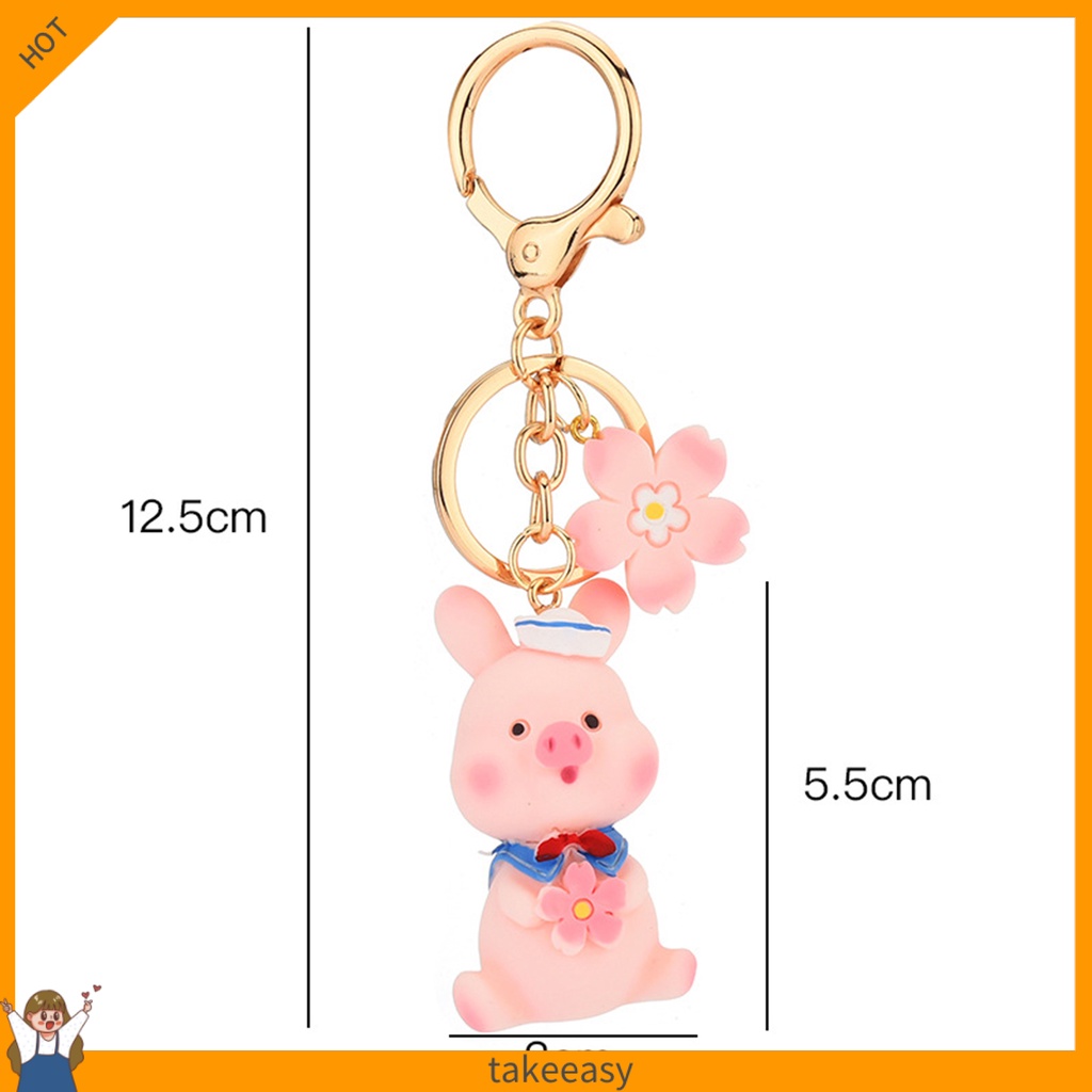 Móc khóa hình chú heo con xinh xắn dễ thương