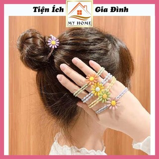 Dây thun cột tóc hoa cúc Hàn Quốc, đồ buộc tóc thời trang