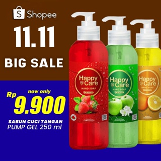 Image of (PROMO HAPPY Terlaris) Hand Soap 250 ml Botol Bulat Happy Care Sabun Cuci Tangan IZIN KEMENKES