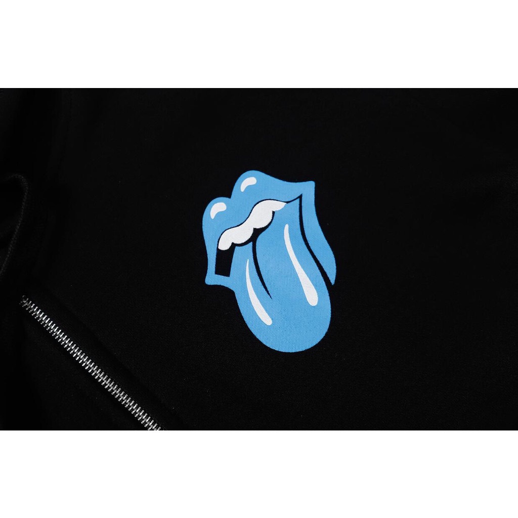 Áo hoodie cotton Có Khóa Kéo In Hình Đám Đông Thời Trang Cho Nam Nữ