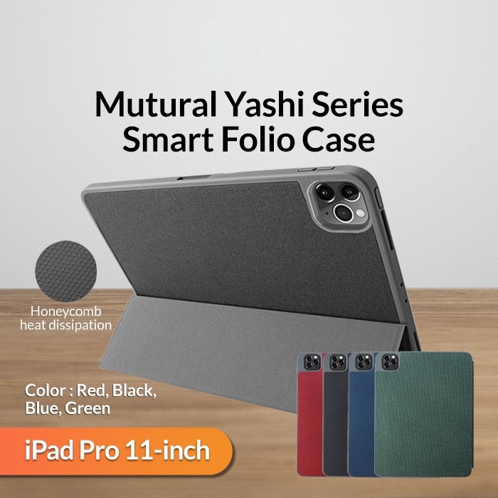 Case Bao da chống sốc canvas cho iPad Pro 11 2022 Chip M2 / 2021 Chip M1 / 2020 hiệu Mutural Yashi - hàng nhập khẩu