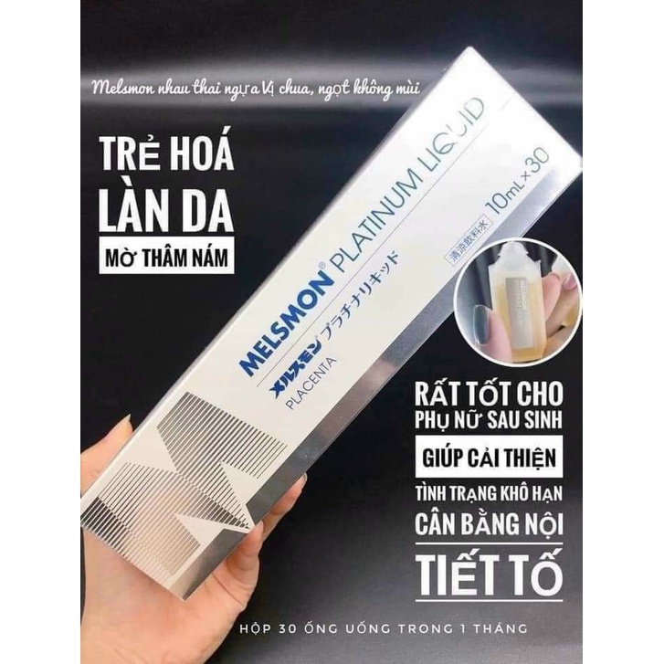 Nước Uống Tinh Chất Nhau Thai Ngựa Melsmon Platinum Liquid