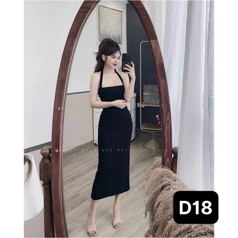 D18 Váy B O D Y Cổ Yếm (DÁNG NGẮN và DÁNG DÀI)