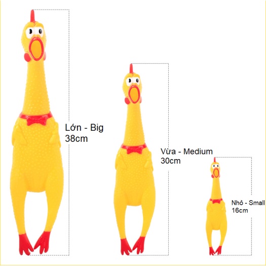 Đồ chơi con gà la hét đủ size