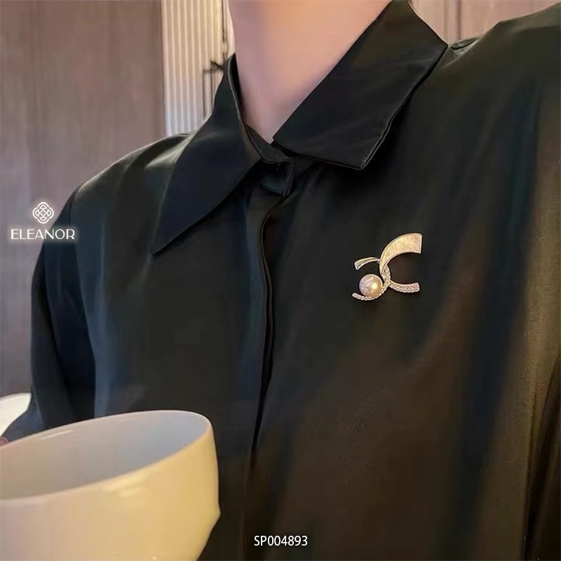 Ghim cài áo nữ Eleanor Accessories đính đá chữ X  phụ kiện thời trang 4893