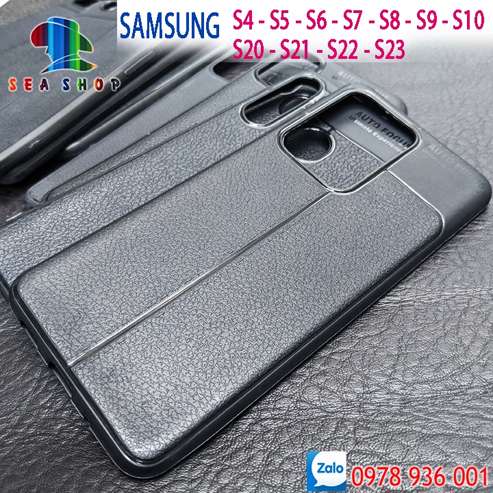 Ốp lưng Samsung Galaxy S4, S5, S6 Edge, S10 5G, S21 Ultra, S22 Plus nhựa dẻo - Vân da A - Chống sốc- Sang Trọng