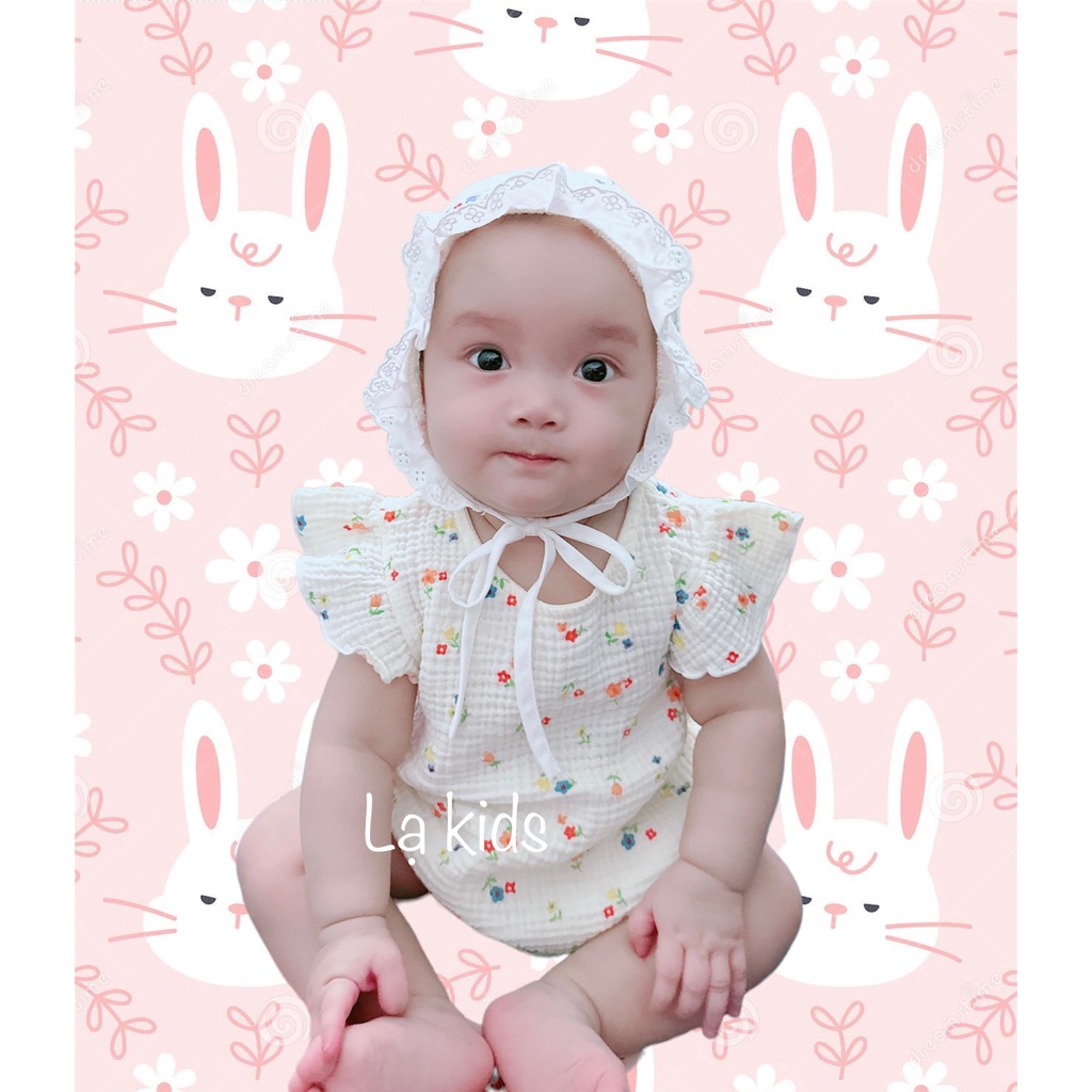 Body xô muslin cho bé gái