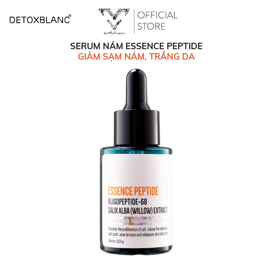 SERUM NÁM [ tặng toner] DETOXBLANC ESSENCE PEPTIDE GIẢM SẠM NÁM, TÀN NHANG TRẮNG DA