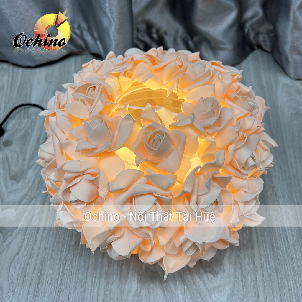 Đèn Hoa Hồng Mẫu Chân Vàng Bệt Trang Trí Decor Phòng Ngủ Phòng Cưới (Ảnh Và Video Shop Chụp)