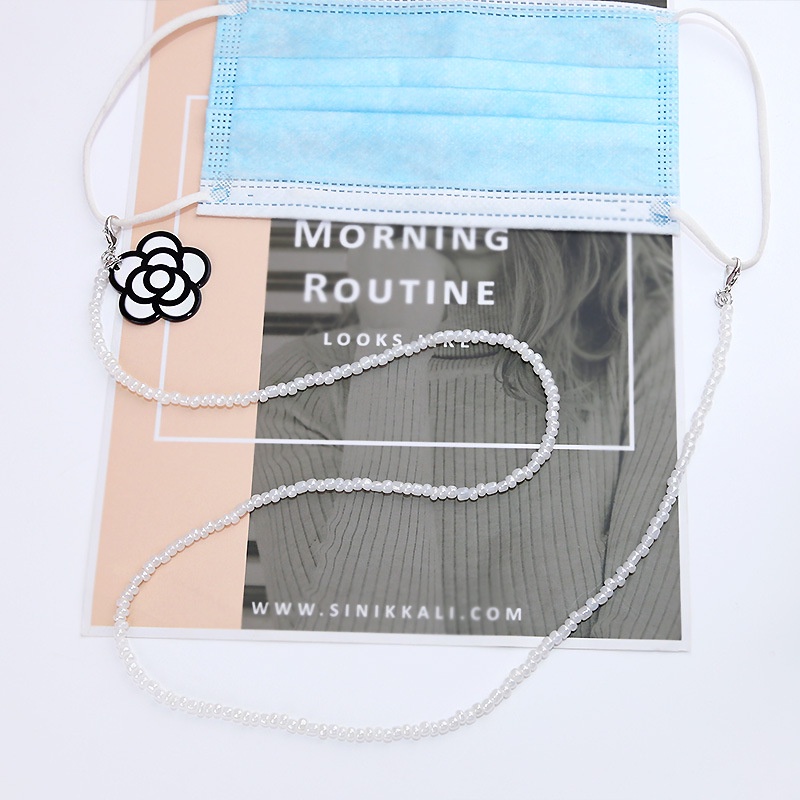 Dây đeo khẩu trang/mắt kính phong cách Hàn Quốc thời trang ngọt ngào-  Phong cách Đen