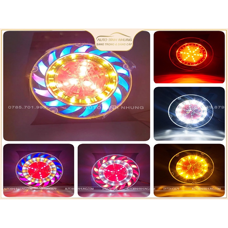 Đèn led trang trí xoay mặt trời, đèn đuôi xe ô tô , đèn trang trí ô tô 12-24v,......