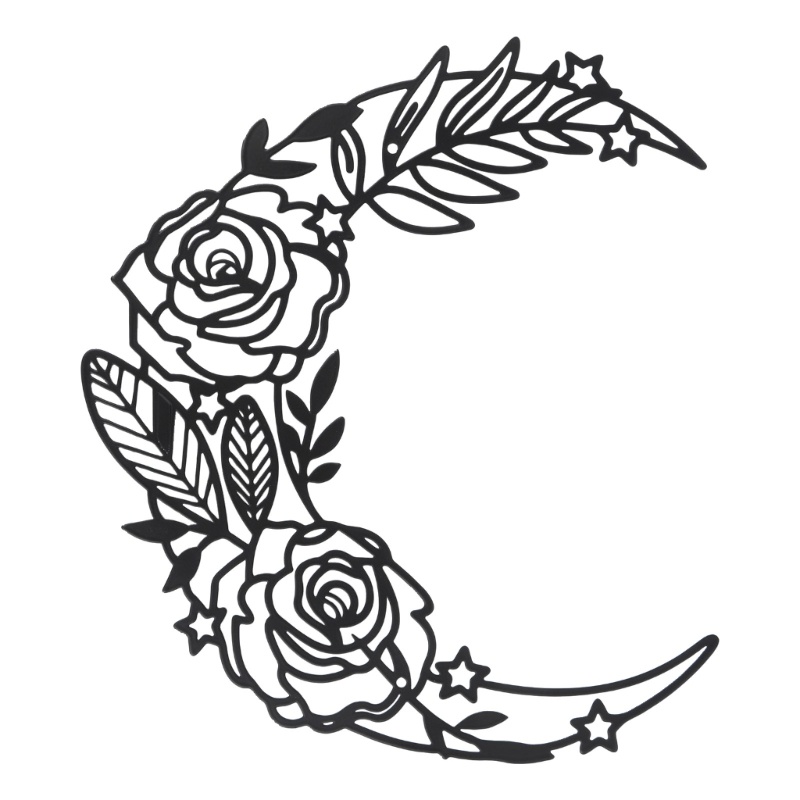 Phụ Kiện Treo Trang Trí Nền Tiệc Hình Mặt Trăng Bằng Kim Loại