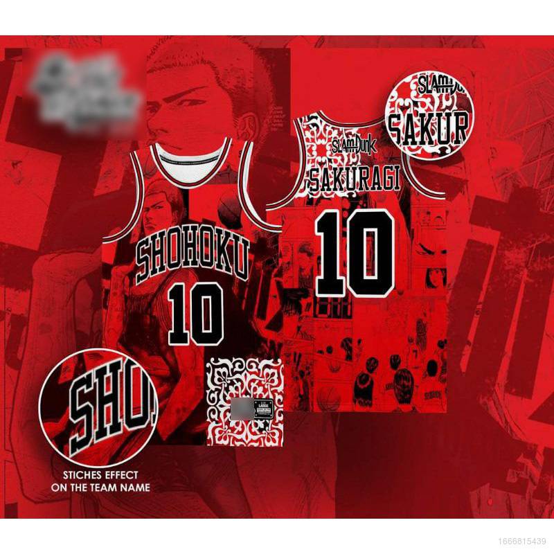 Áo Bóng Rổ NBA Jersey SLUMDUNK SHOHOKU SAKURAGI HG Plus Size Cho Nam Và Nữ