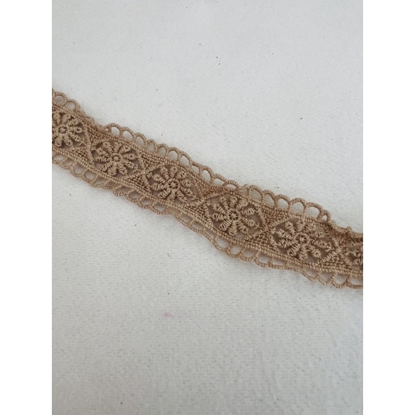 13m ren cotton màu be bản 3cm