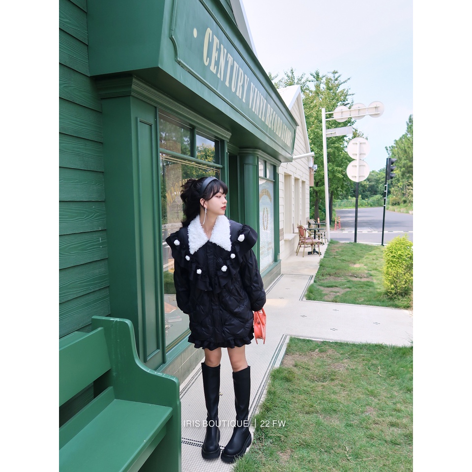 「Chính hãng」IRIS BOUTIQUE forever retro series Fairy tale world down jacket Áo khoác mặc dưới thời tiết tới -20 IC22LL08