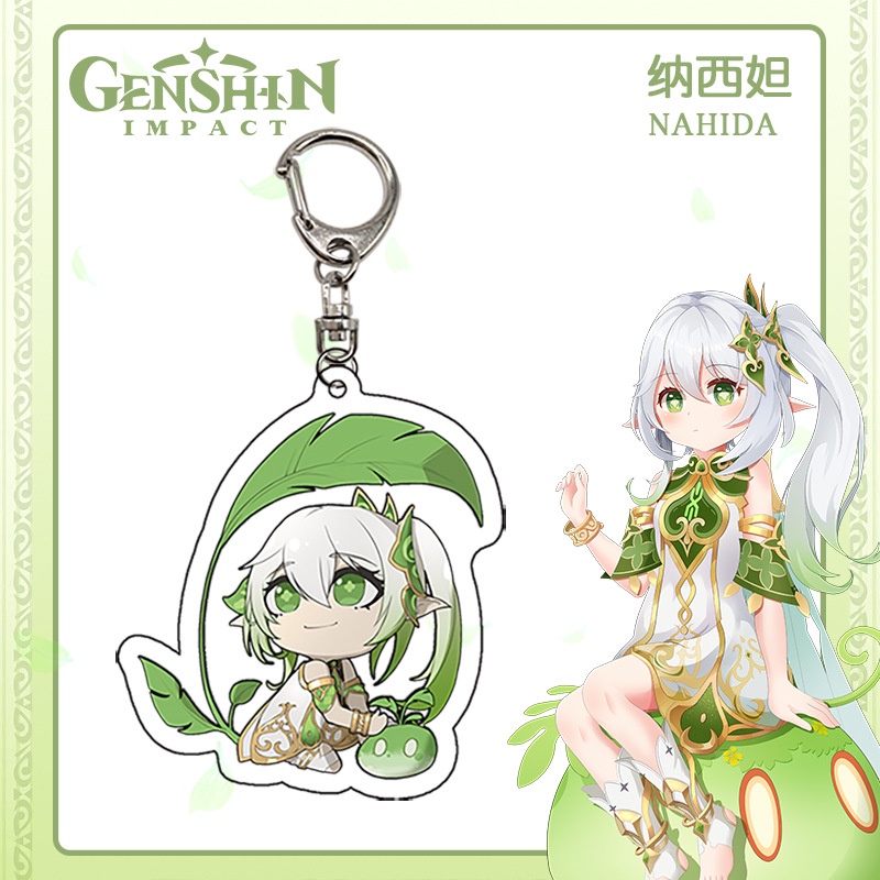 Móc Khóa Nhựa Acrylic Hình Genshin Impreza Dễ Thương