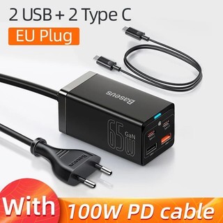 Củ sạc nhanh baseus gan3 pro 65w sạc nhanh 4.0 qc 3.0 pd usb type c cho điện thoại laptop