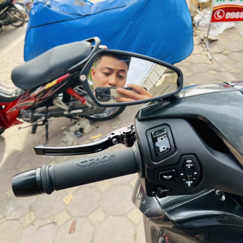Bao tay CRG chữ nổi CRG vân gai mềm chính hãng chống trơn trượt Chuẩn Đẹp Gắn Được các Dòng Xe(Giá 1 Cặp màu đen Mẫu 3)