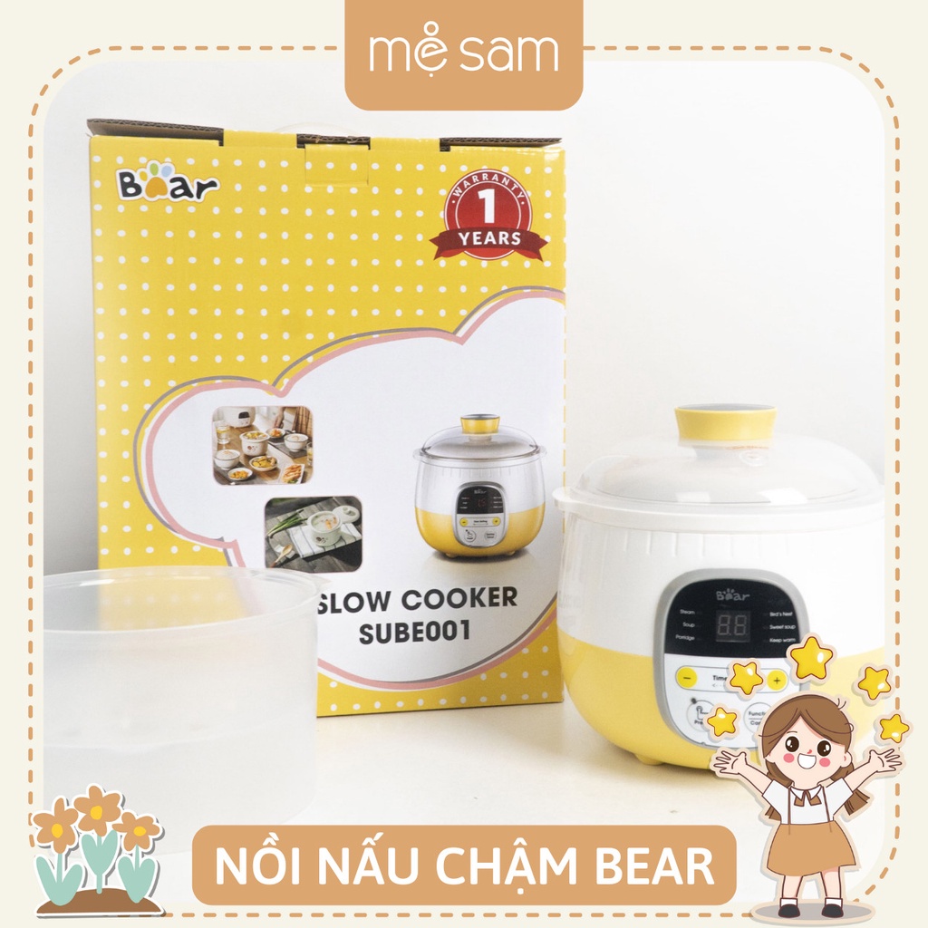 Nồi nấu cháo chậm bear 0,8 lít