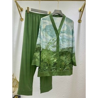 Pyjama dài cổ v quảng châu cao cấp mã 2022-1038