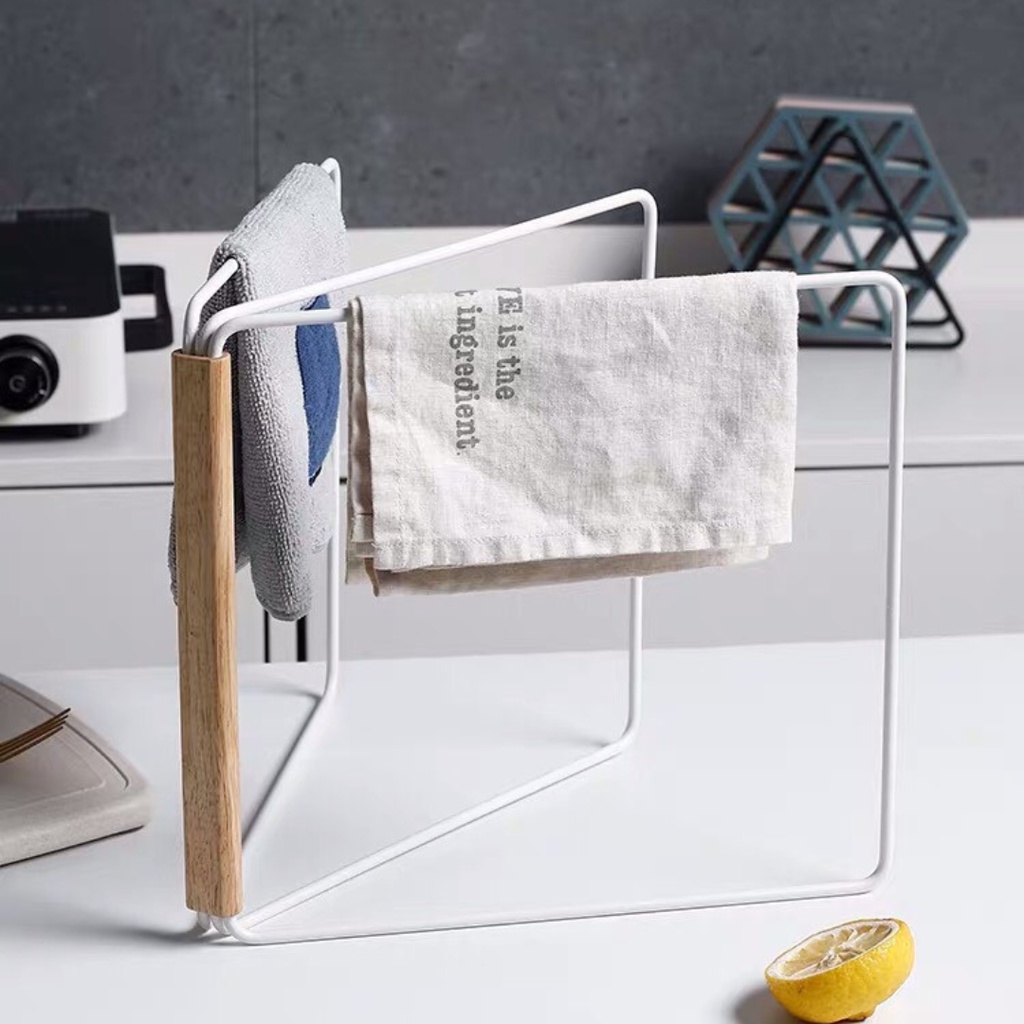 Giá Treo Khăn Nhà Bếp, Giá Xoay 360 Và Gấp Gọn Để Phơi Khăn Lau Bếp Phong Cách Nhật BlueBell