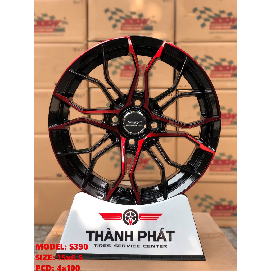 MÂM/LAZANG SSW S390 R15 4x100 DÀNH CHO KIA MORNING, VIOS, ATTRAGE, FADIL