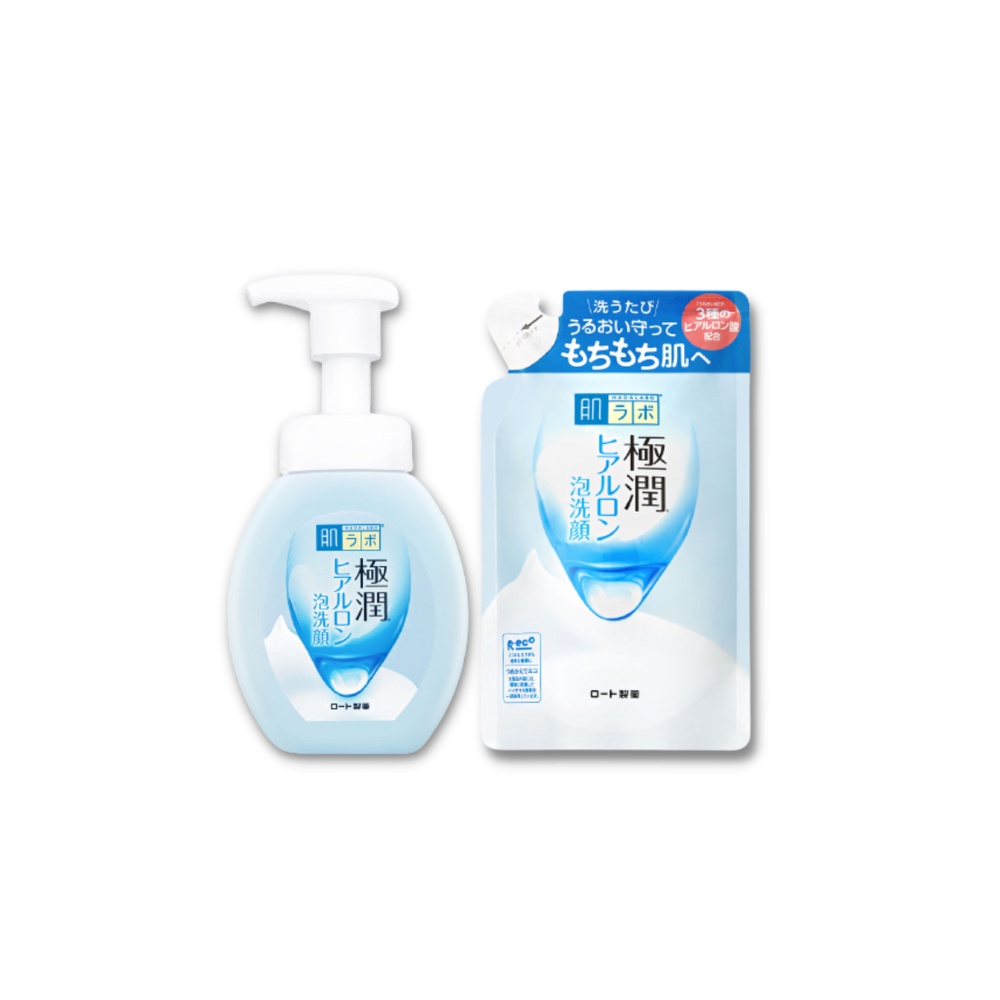 [VB] Combo Bọt rửa mặt dưỡng ẩm Hada Labo Gokujyun chai: 160ml & 140ml (Dung dịch thay thế)