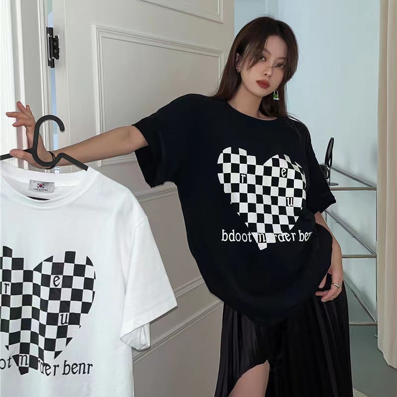 NRVP Áo Thun Unisex Mùa Hè Dáng Suông Tay Cộc Phong Cách Hàn Quốc Cho Nam Nữ