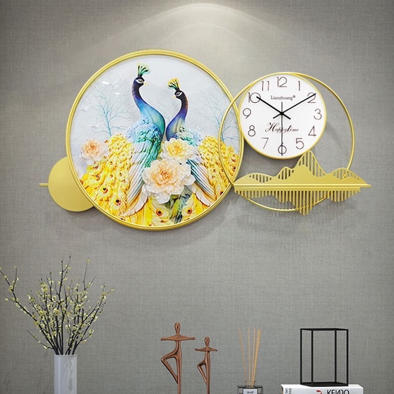 Đồng hồ decor hoa sắt trang trí 3D ấn tượng mã CK1029