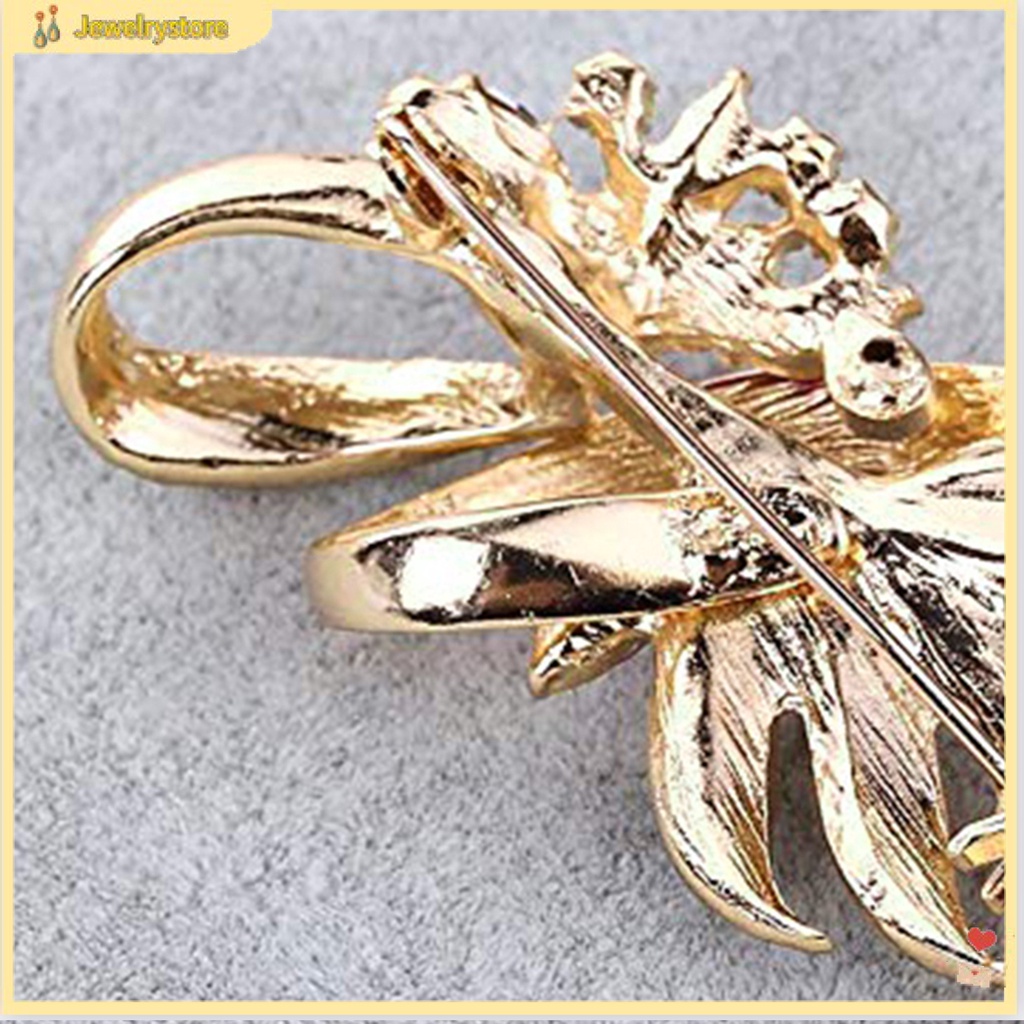 Ghim cài áo hình hoa đính kim cương giả sang trọng thời trang cho nữ