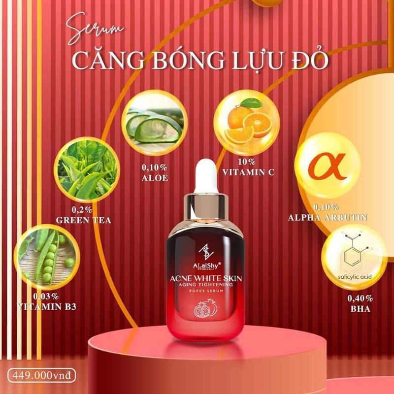 Serum Alaishy Căng Bóng Lựu Đỏ