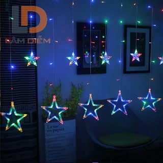 Đèn led trang trí nhấp nháy dạng rèm sao ngang 2m5