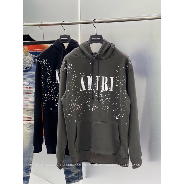 Áo Nỉ Hoodie amiri Vẩy Sơn Sịt Sò Hàng Cao Cấp Cho Nam