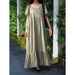 Fern Dress - Đầm lụa gấm xoè