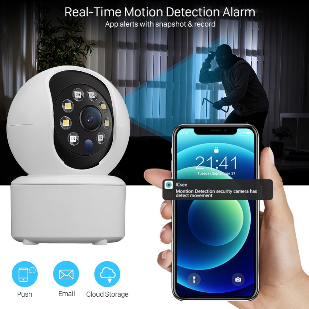 Camera Giám Sát An Ninh Mini Cctv Kết Nối Wifi 4x Có Tầm Nhìn Ban Đêm