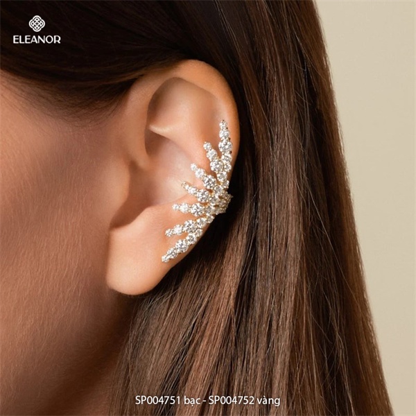Bông tai nữ gắn vành Eleanor Accessories hình tia phụ kiện trang sức cá tính ( một chiếc )