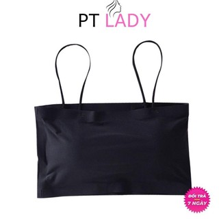 Áo Bra Chất Su Quây Hở Vai Cực Hot Hit Siêu Thoải Mái Màu Trắng Mặc Áo Dài(Freesize 45-65kg) PT Lady BRA 206